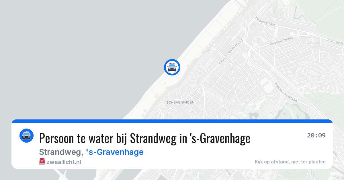 Persoon te water bij Strandweg in 's-Gravenhage — 10 aug 2026