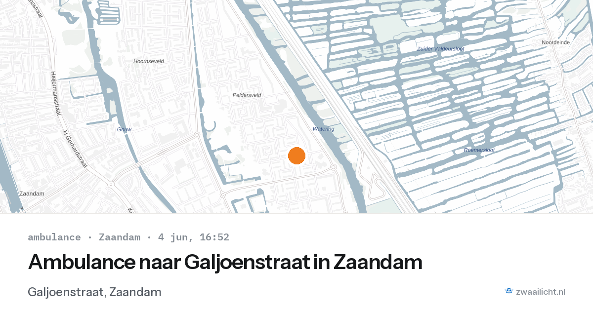 Ambulance naar Galjoenstraat in Zaandam — 4 jun 2026