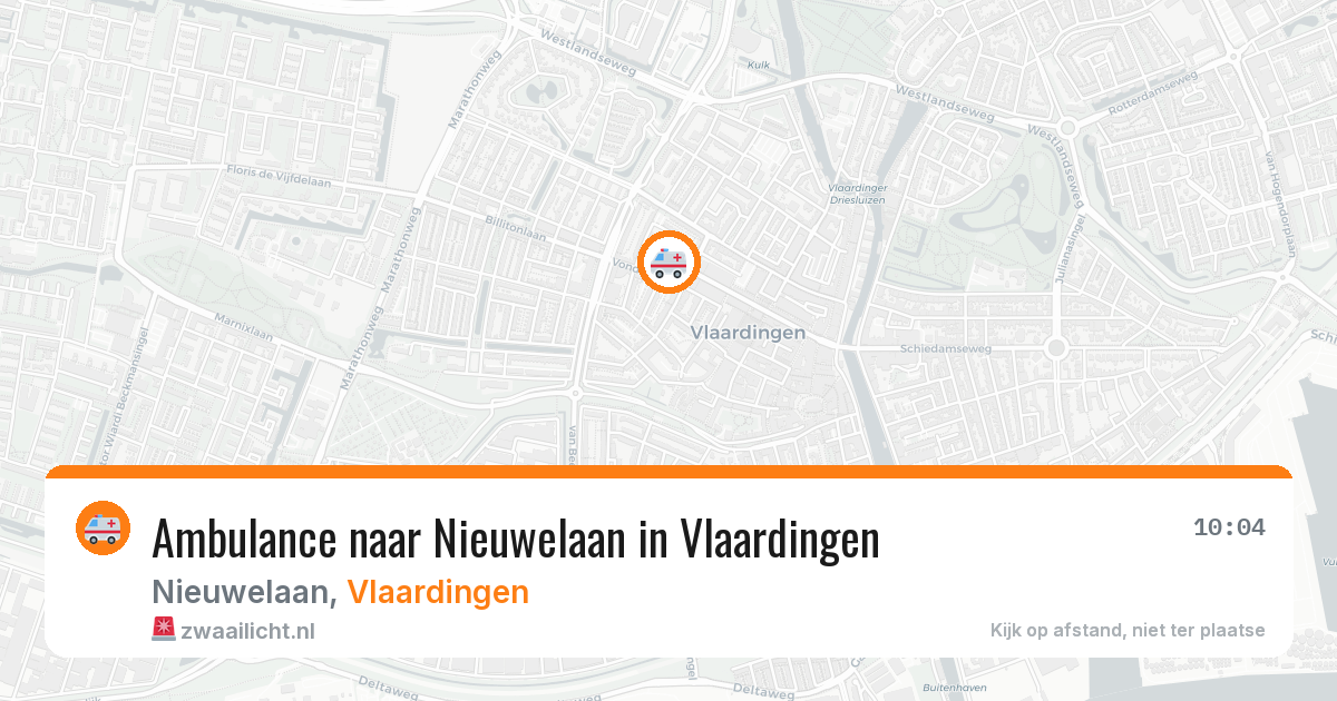 Ambulance naar Nieuwelaan in Vlaardingen — 8 jul 2026