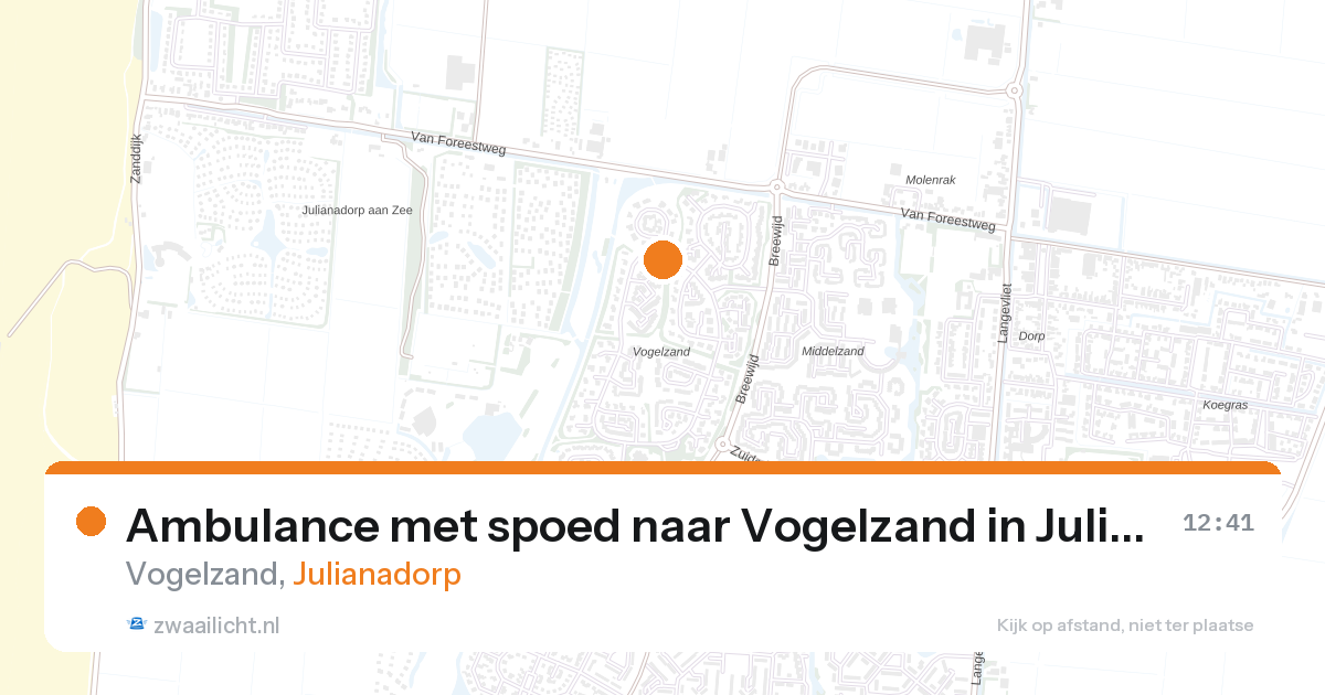 Ambulance met spoed naar Vogelzand in Julianadorp — 12 jun 2026