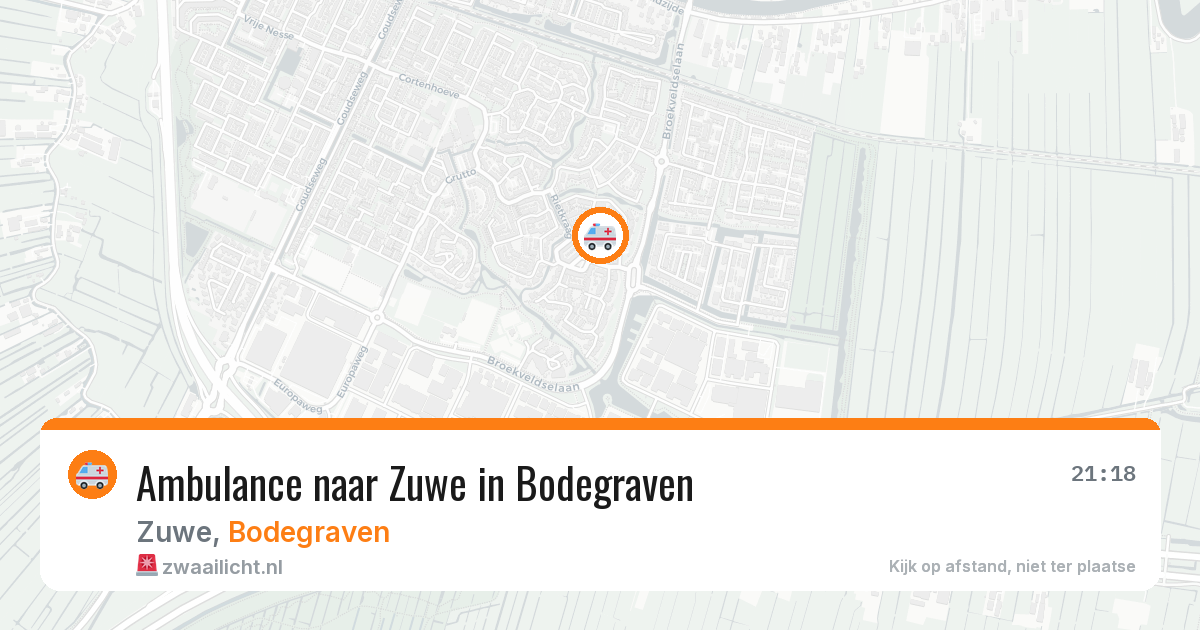 Ambulance naar Zuwe in Bodegraven — 2 jun 2026