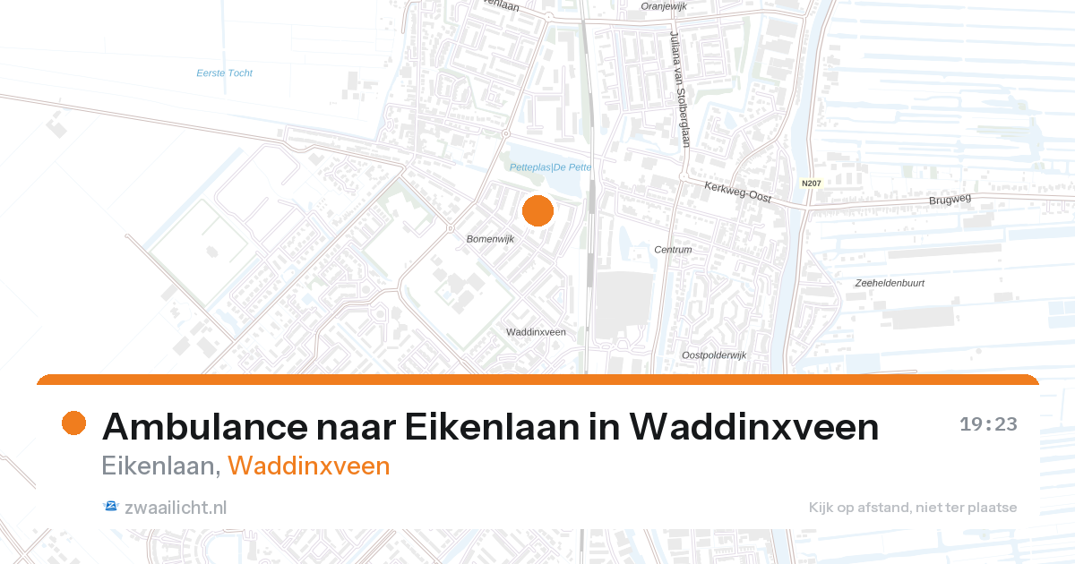 Ambulance naar Eikenlaan in Waddinxveen — 21 mrt 2026