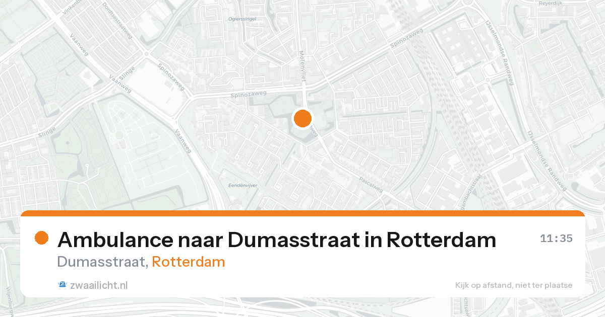 Ambulance naar Dumasstraat in Rotterdam — 19 aug 2026