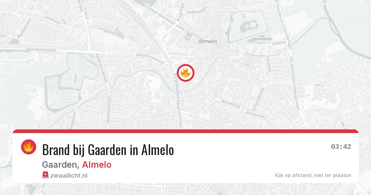 Brand bij Gaarden in Almelo — 27 apr 2026