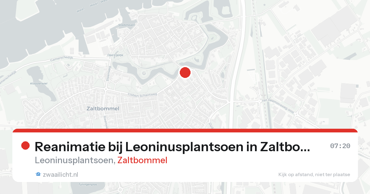 Reanimatie bij Leoninusplantsoen in Zaltbommel — 24 aug 2026