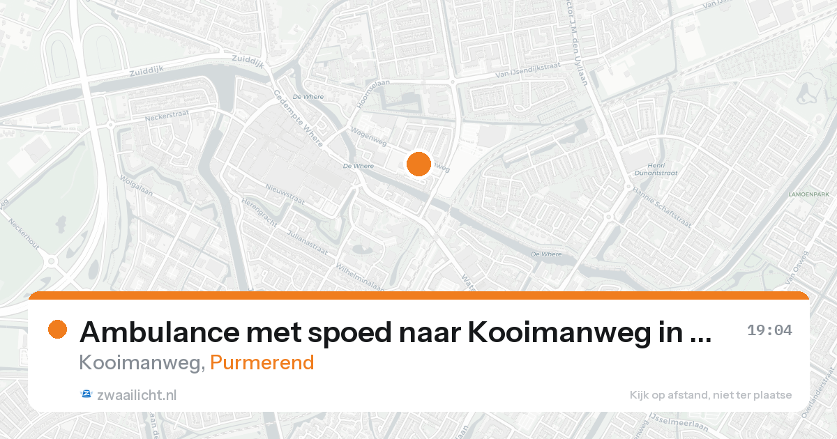 Ambulance met spoed naar Kooimanweg in Purmerend — 11 mrt 2026