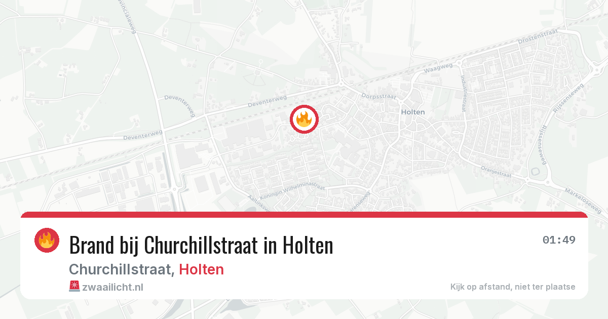 Brand bij Churchillstraat in Holten — 7 mrt 2026