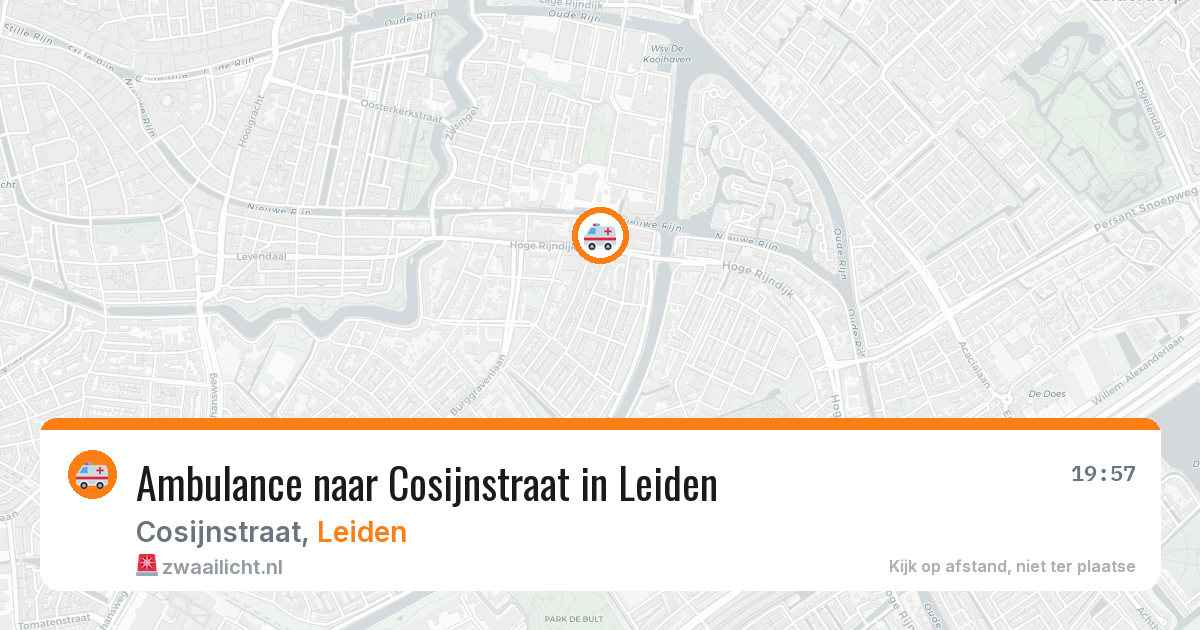 Ambulance naar Cosijnstraat in Leiden — 27 mei 2026