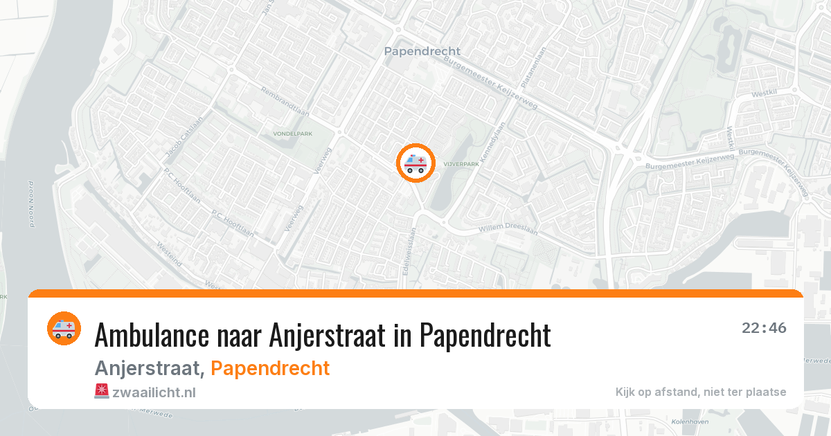 Ambulance naar Anjerstraat in Papendrecht — 22 mei 2026