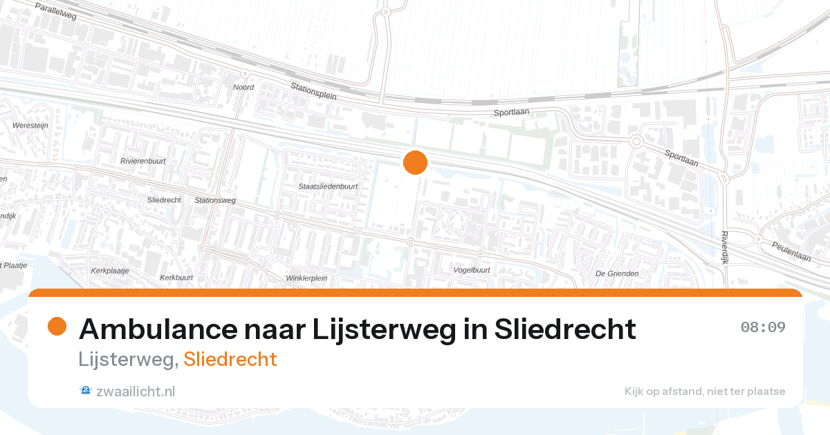 Ambulance naar Lijsterweg in Sliedrecht — 6 mei 2026