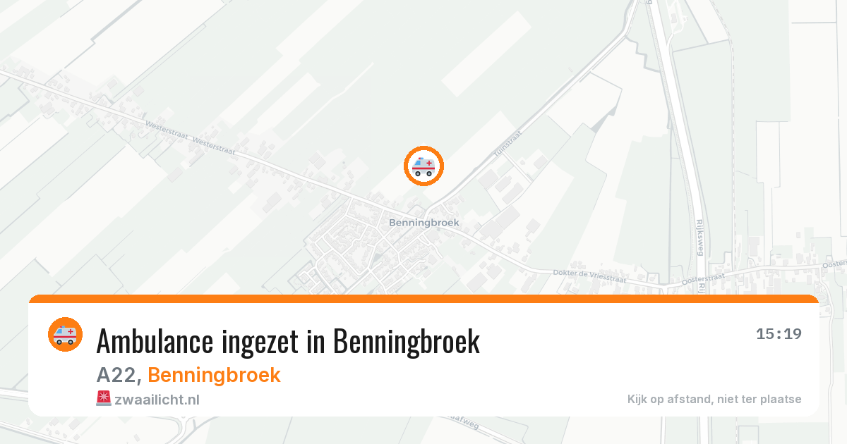 Ambulance ingezet in Benningbroek — 12 apr 2026 | 🚨 Zwaailicht.nl
