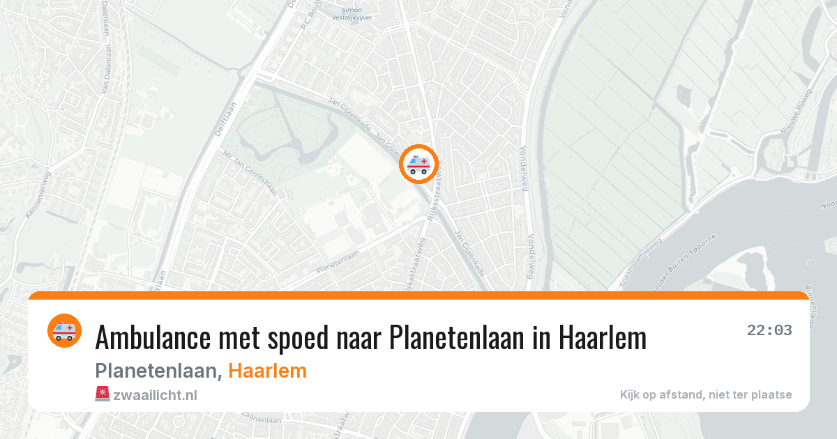 Ambulance met spoed naar Planetenlaan in Haarlem — 15 mrt 2026