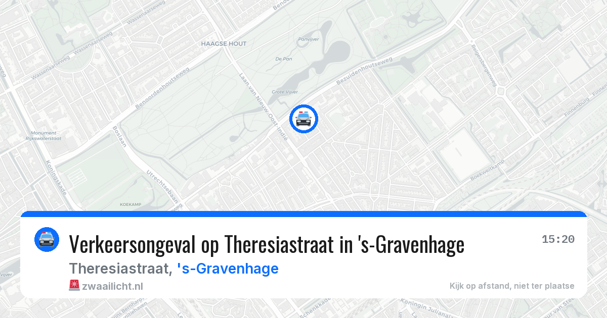 Verkeersongeval op Theresiastraat in 's-Gravenhage — 23 apr 2026