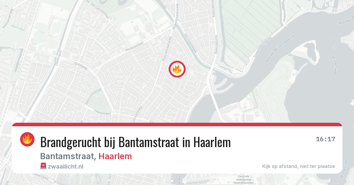 Brandgerucht bij Bantamstraat in Haarlem — 23 mrt 2026