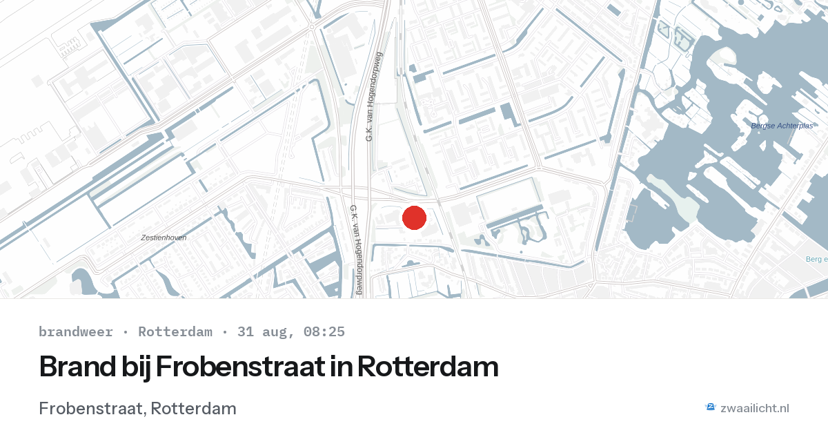 Brand bij Frobenstraat in Rotterdam — 31 aug 2026