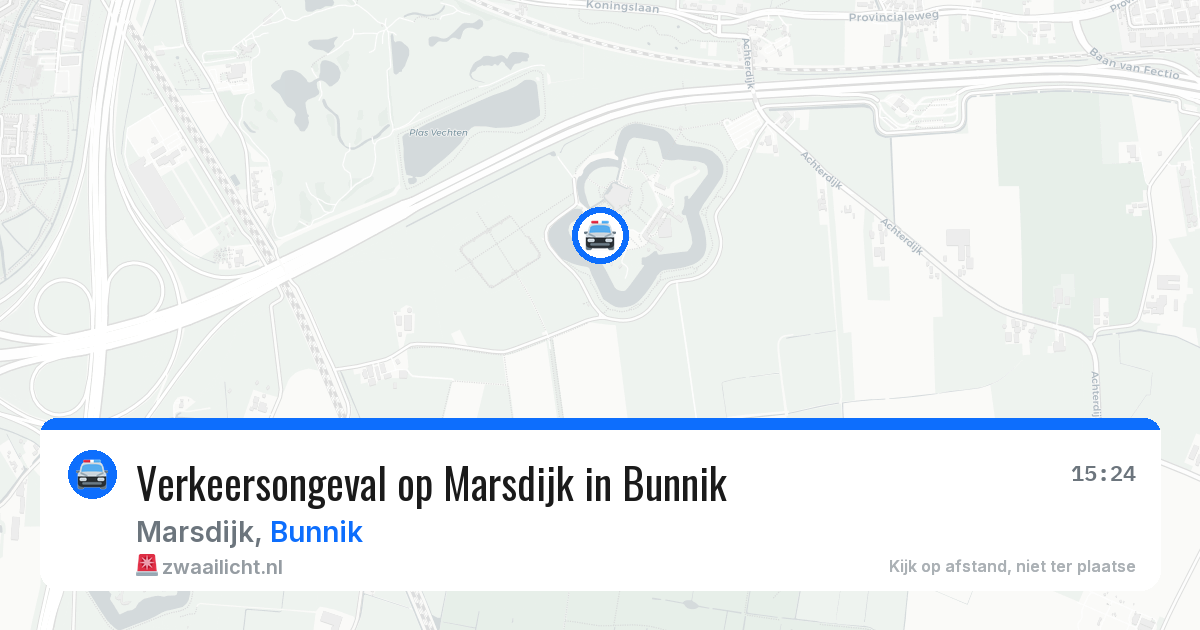 Verkeersongeval op Marsdijk in Bunnik — 22 apr 2026