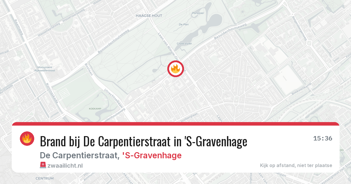 Brand bij De Carpentierstraat in 'S-Gravenhage — 25 mrt 2026