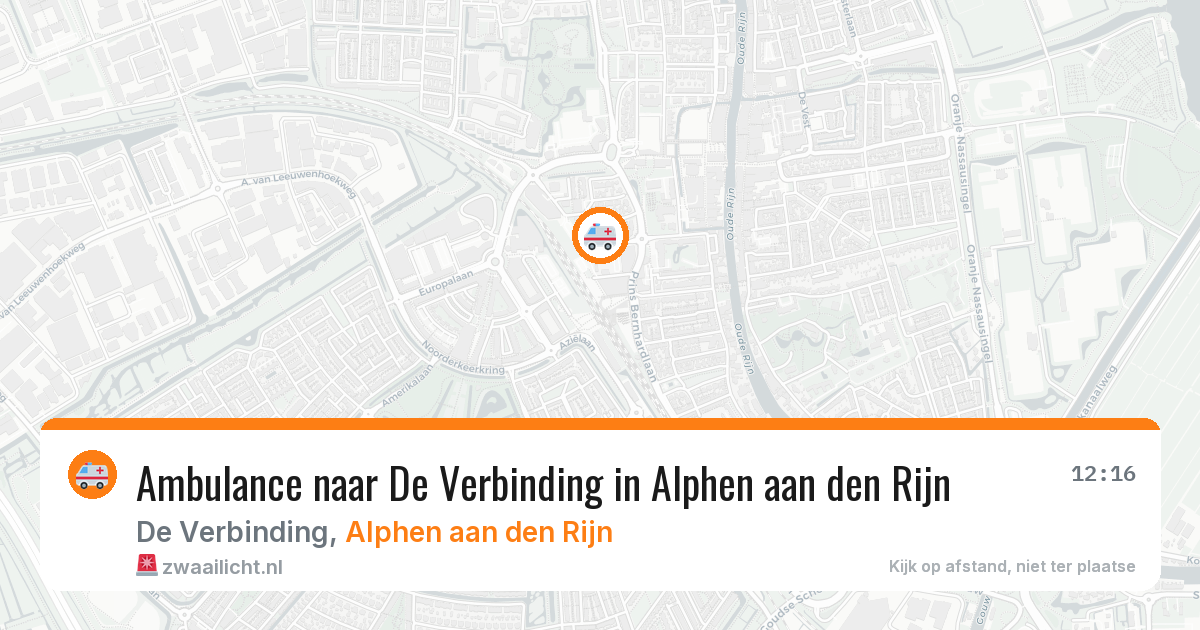 Ambulance naar De Verbinding in Alphen aan den Rijn — 22 jun 2026