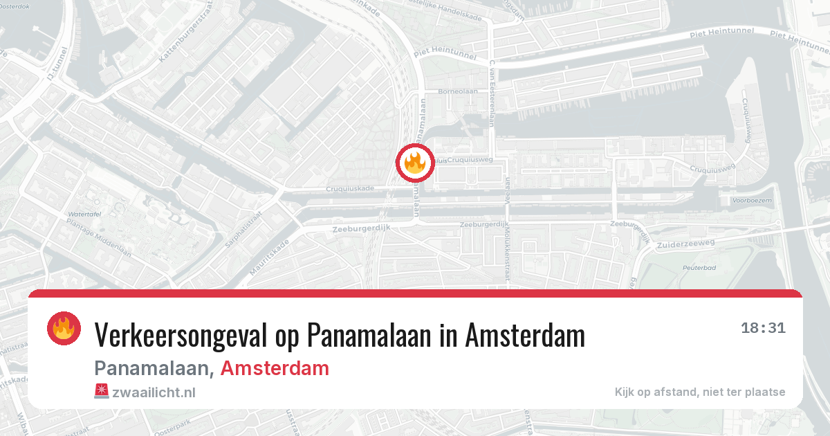 Verkeersongeval op Panamalaan in Amsterdam — 2 jul 2026