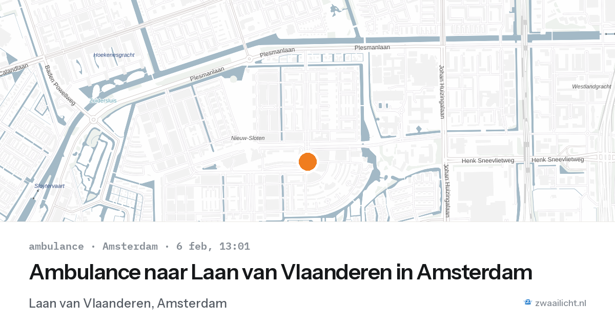 Ambulance naar Laan van Vlaanderen in Amsterdam — 6 feb 2026