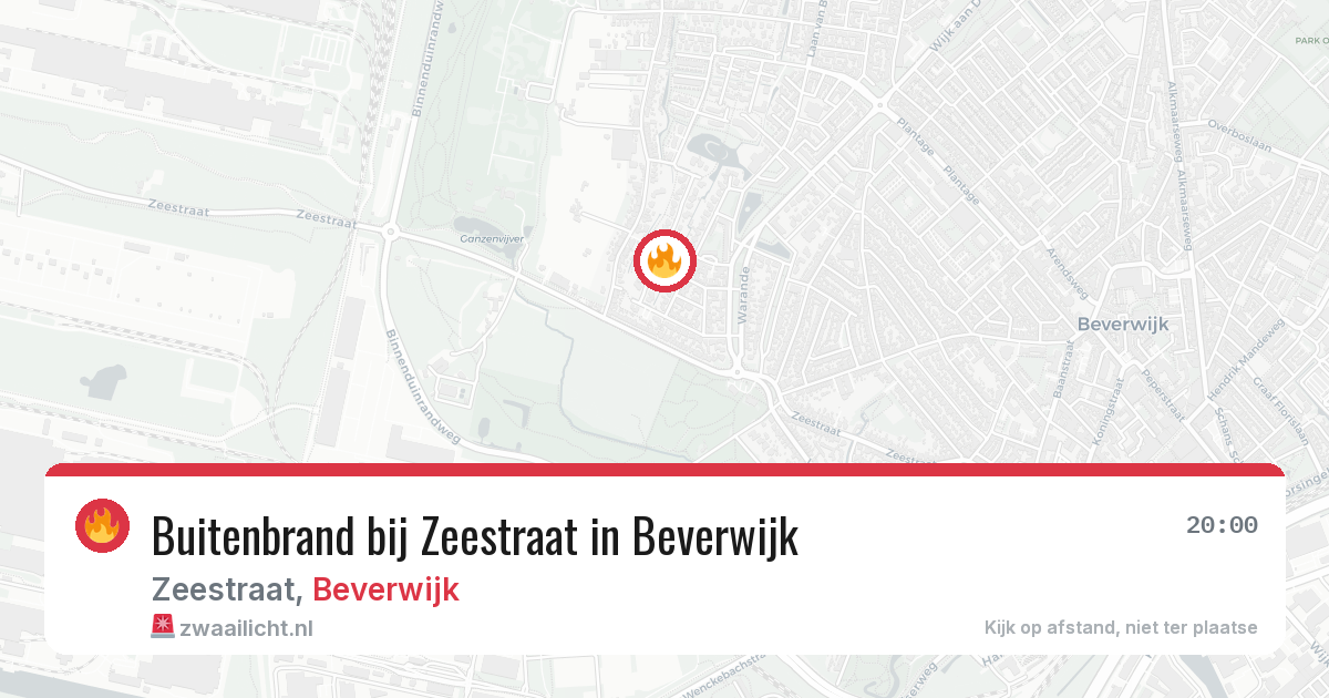 Buitenbrand bij Zeestraat in Beverwijk — 14 aug 2026