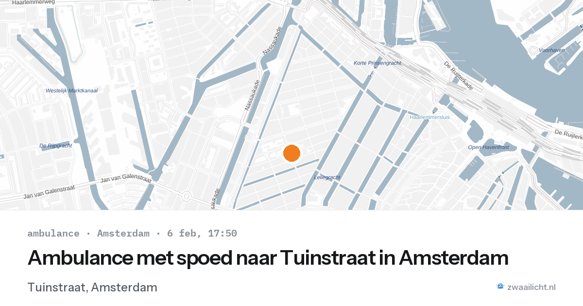 Ambulance met spoed naar Tuinstraat in Amsterdam — 6 feb 2026