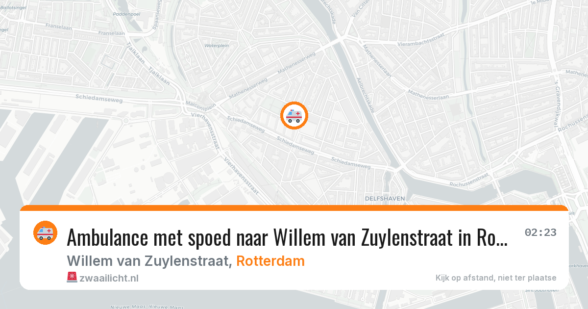 Ambulance met spoed naar Willem van Zuylenstraat in Rotterdam — 24 jul 2026