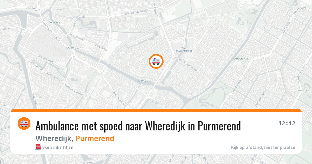 Ambulance met spoed naar Wheredijk in Purmerend — 22 jan 2026