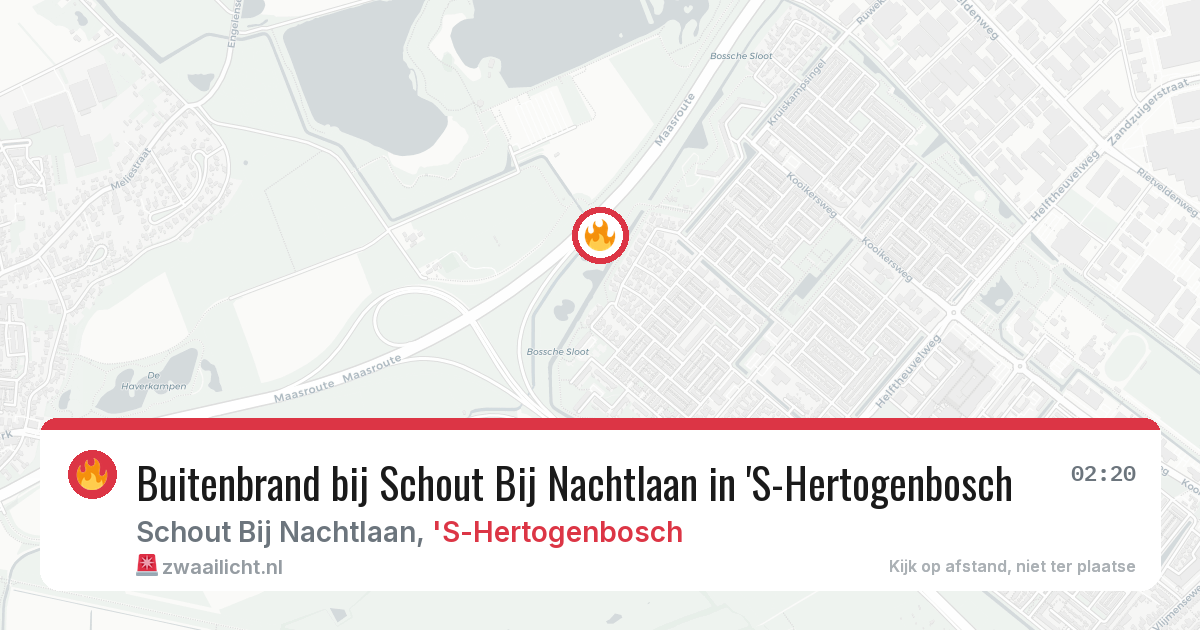 Buitenbrand bij Schout Bij Nachtlaan in 'S-Hertogenbosch — 25 jun 2026