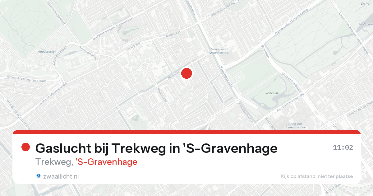 Gaslucht bij Trekweg in 'S-Gravenhage — 13 feb 2026