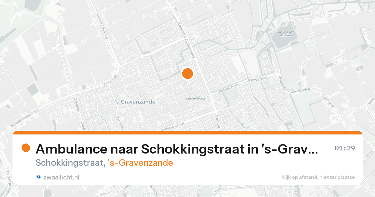 Ambulance naar Schokkingstraat in 's-Gravenzande — 21 aug 2026