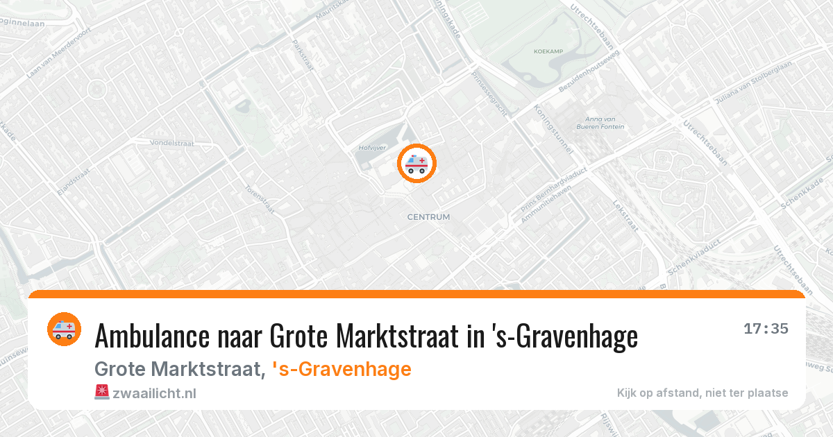 Ambulance naar Grote Marktstraat in 's-Gravenhage — 7 apr 2026