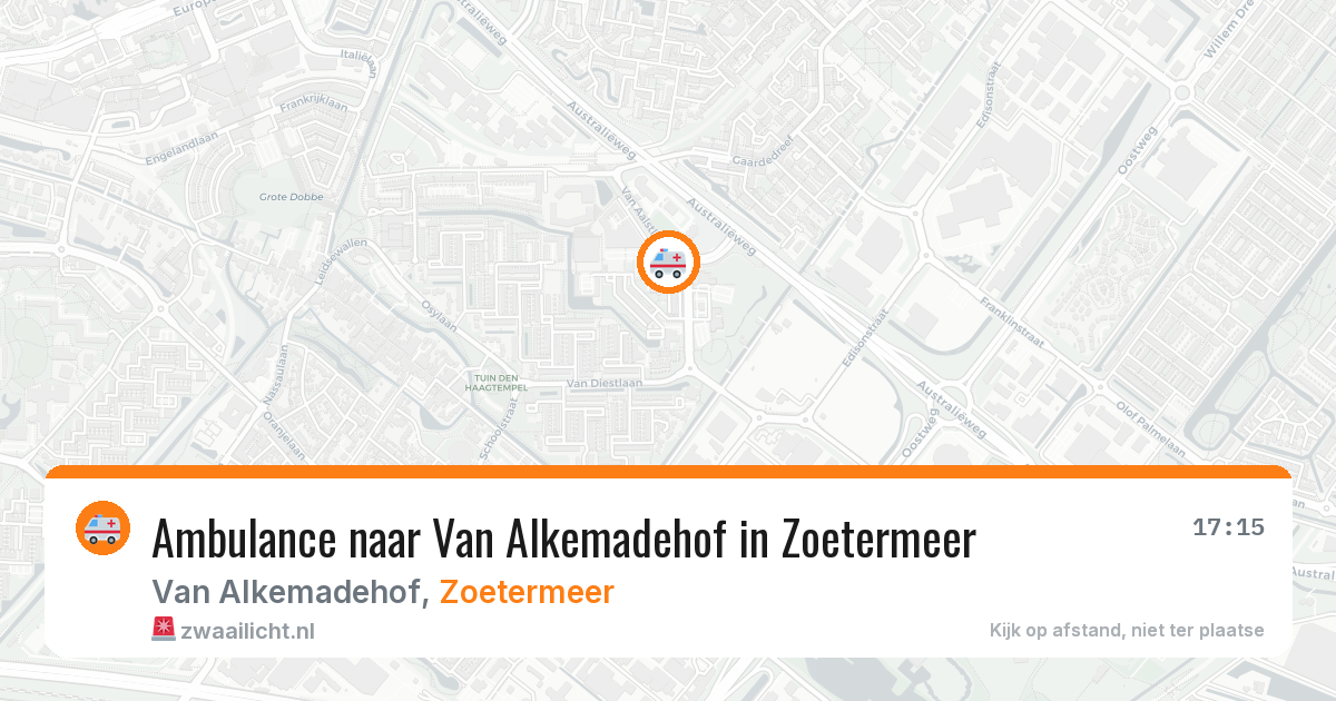 Ambulance naar Van Alkemadehof in Zoetermeer — 9 jun 2026