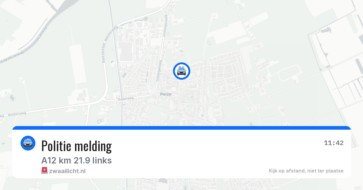 Politie melding — 17 jan 2026 | 🚨 Zwaailicht.nl