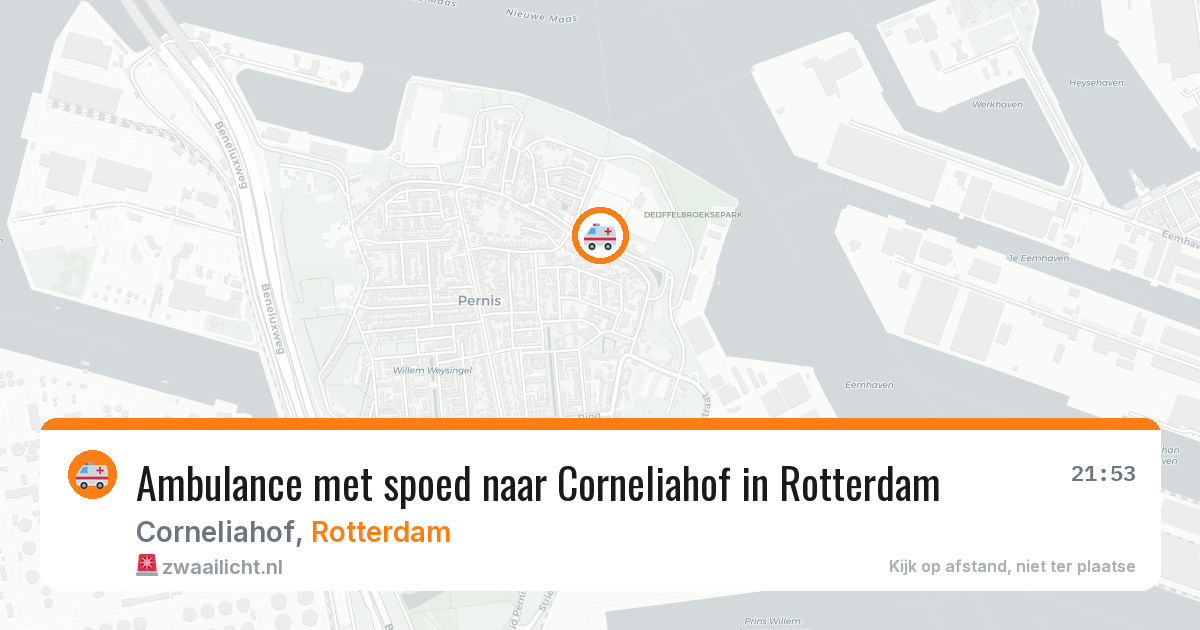 Ambulance met spoed naar Corneliahof in Rotterdam — 7 aug 2026