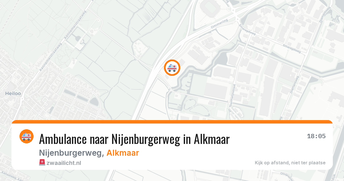 Ambulance naar Nijenburgerweg in Alkmaar — 3 jul 2026