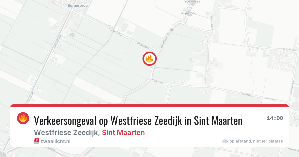 Verkeersongeval op Westfriese Zeedijk in Sint Maarten — 22 mrt 2026