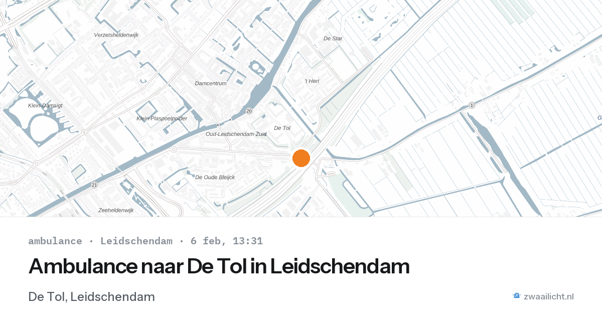 Ambulance naar De Tol in Leidschendam — 6 feb 2026
