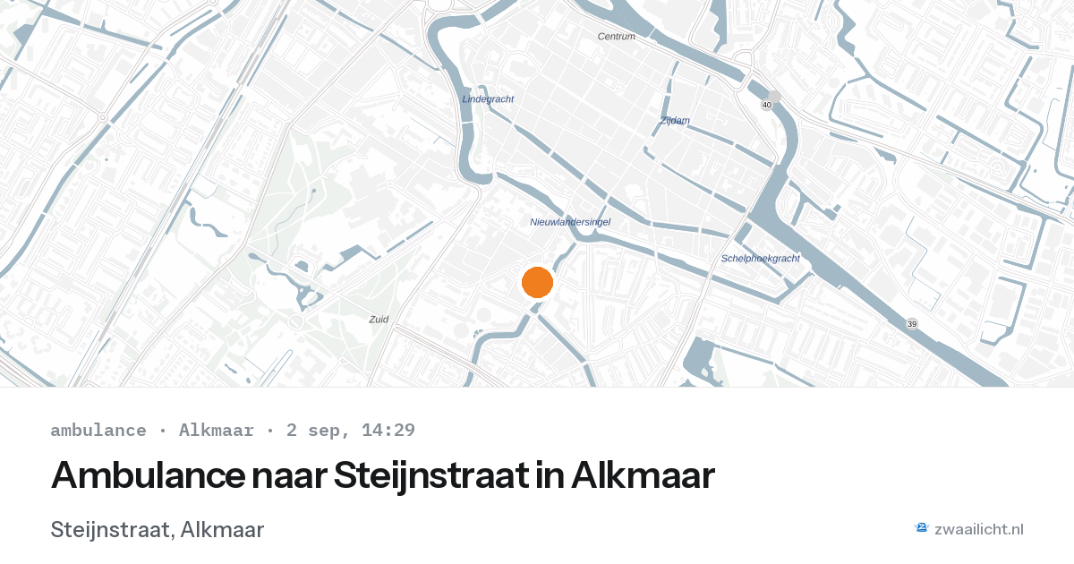 Ambulance naar Steijnstraat in Alkmaar — 2 sep 2026
