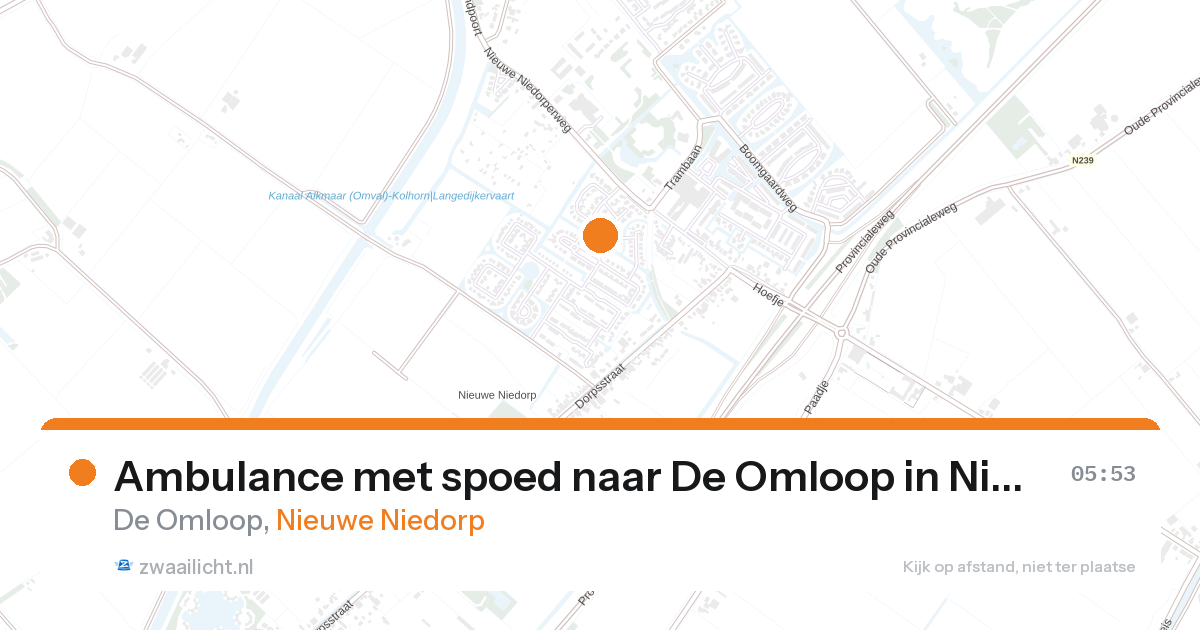 Ambulance met spoed naar De Omloop in Nieuwe Niedorp — 28 aug 2026