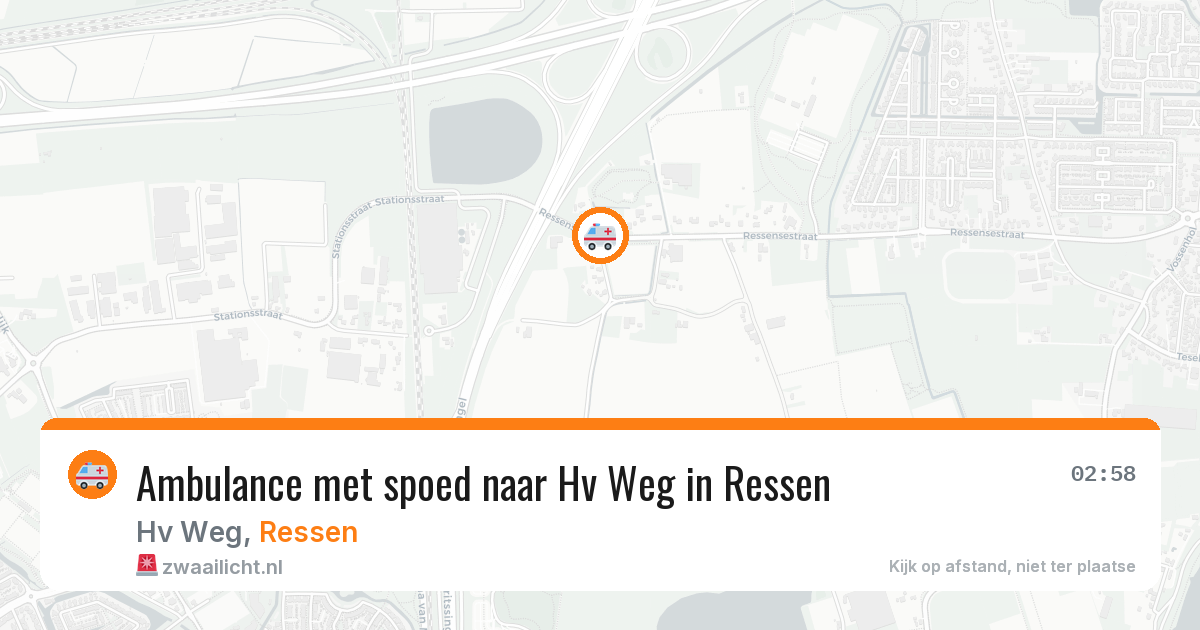 Ambulance met spoed naar Hv Weg in Ressen — 28 jun 2026