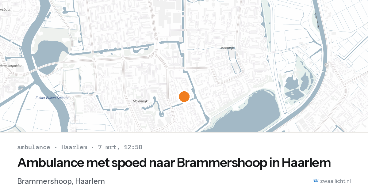 Ambulance met spoed naar Brammershoop in Haarlem — 7 mrt 2026