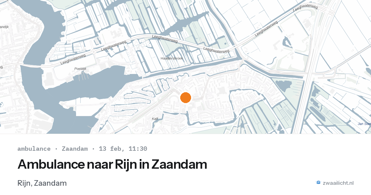 Ambulance naar Rijn in Zaandam — 13 feb 2026