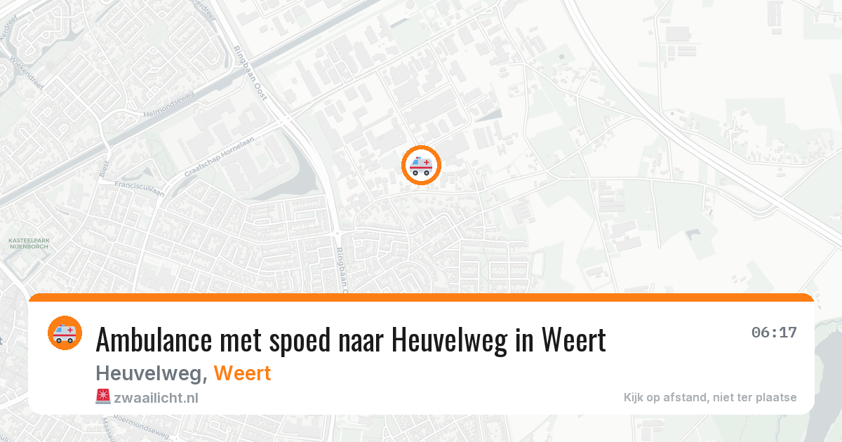 Ambulance met spoed naar Heuvelweg in Weert — 14 jul 2026
