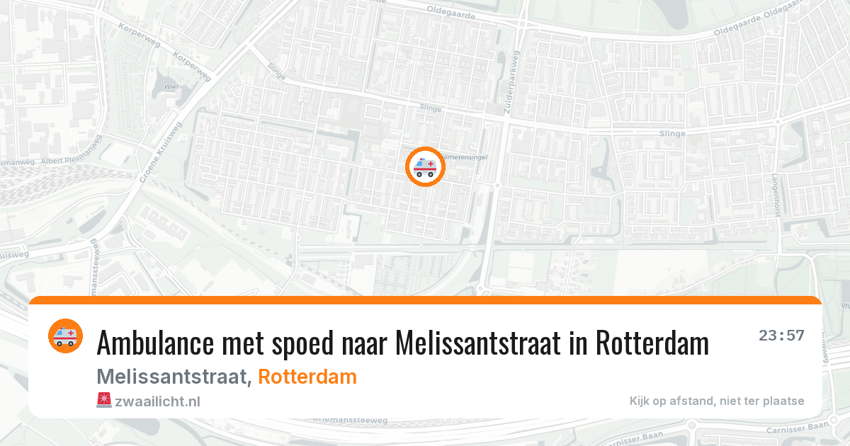 Ambulance met spoed naar Melissantstraat in Rotterdam — 5 jul 2026
