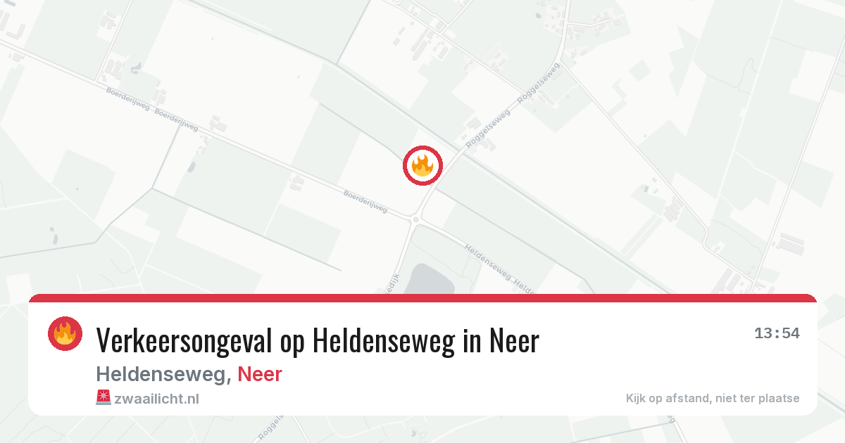 Verkeersongeval op Heldenseweg in Neer — 14 jun 2026