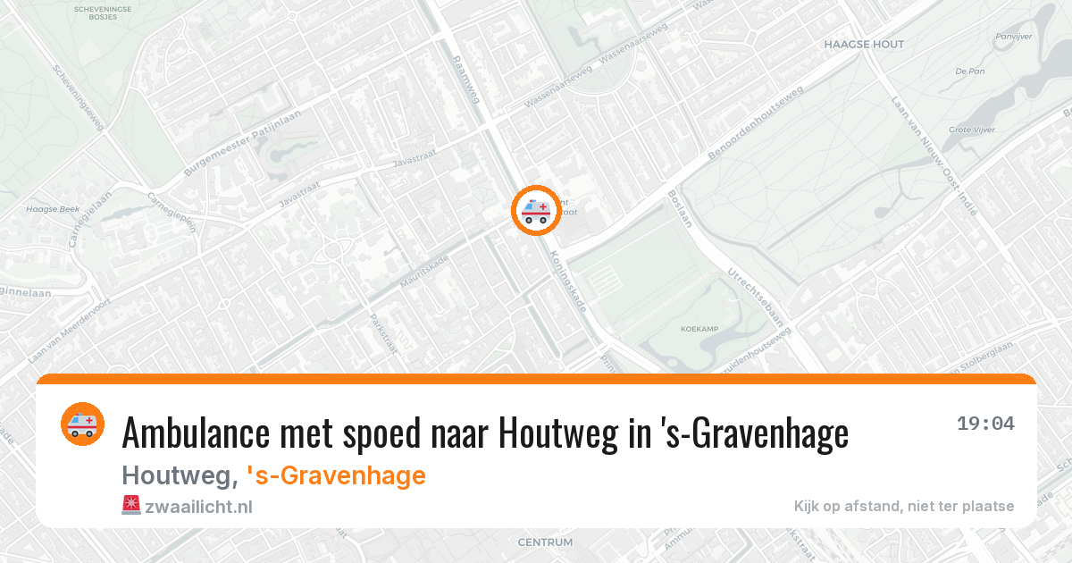Ambulance met spoed naar Houtweg in 's-Gravenhage — 13 jun 2026