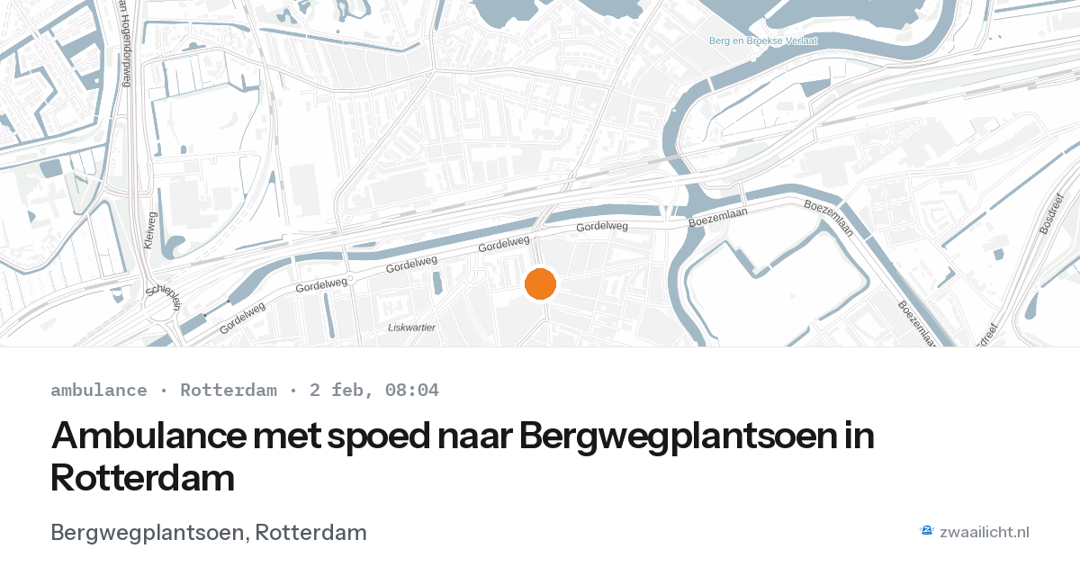 Ambulance met spoed naar Bergwegplantsoen in Rotterdam — 2 feb 2026