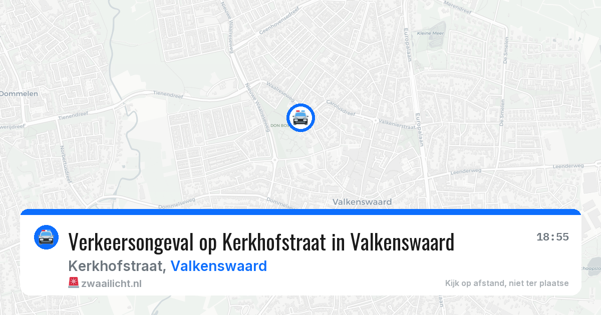 Verkeersongeval op Kerkhofstraat in Valkenswaard — 8 jul 2026