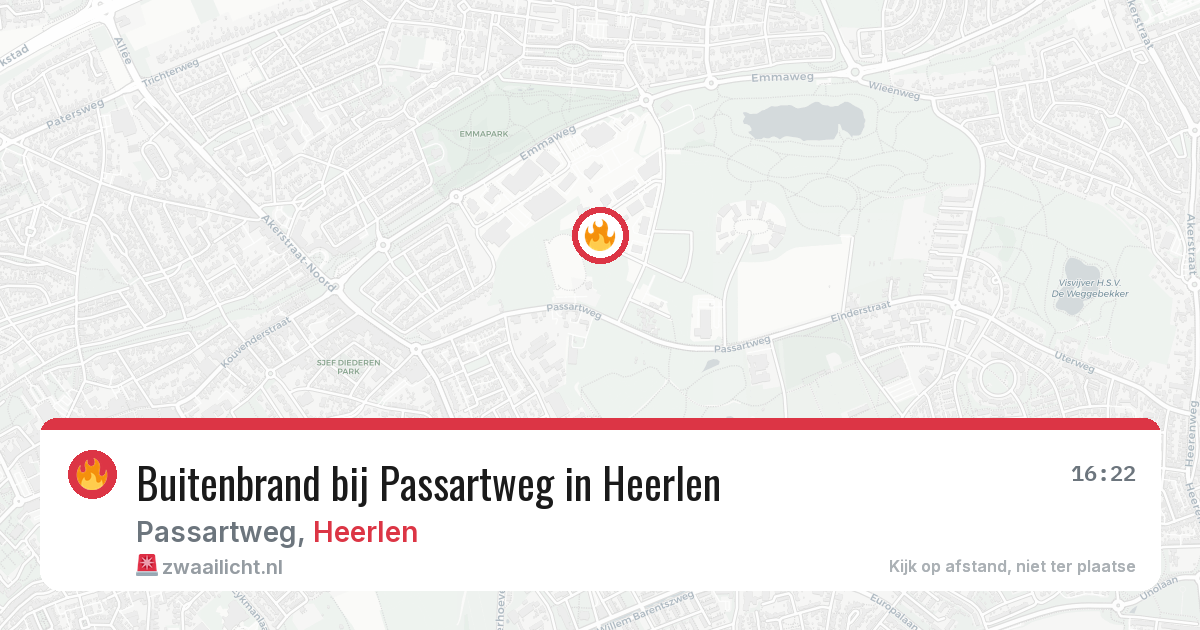 Buitenbrand bij Passartweg in Heerlen — 16 jul 2026